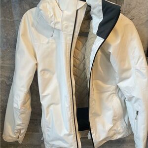 Patagonia White Cream Waterproof Gore Tex Quilted Ski Snowboard Jacket size S